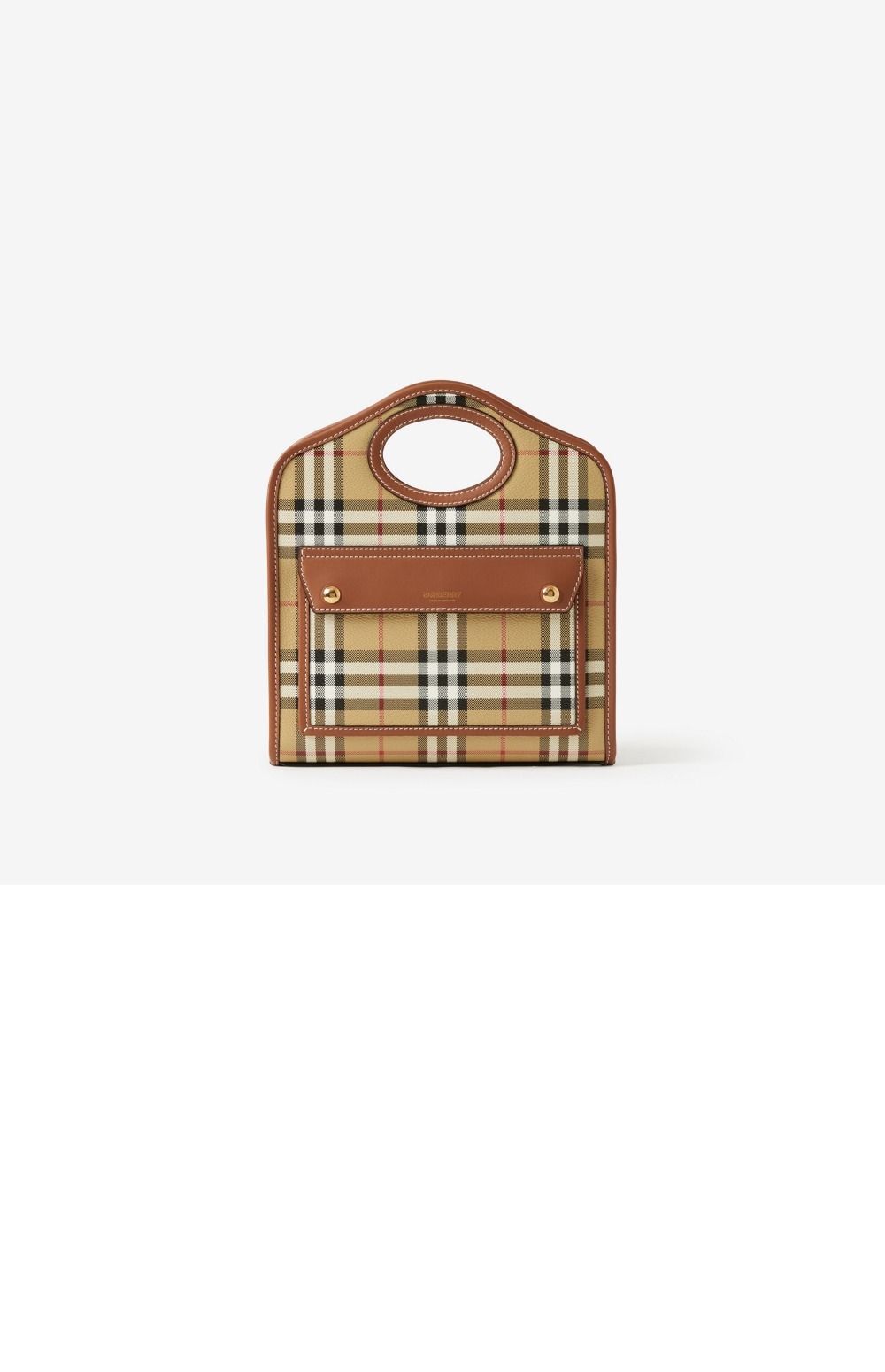 체크 레더 미니 포켓백 80661661 > Pocket Bag - 포켓 백