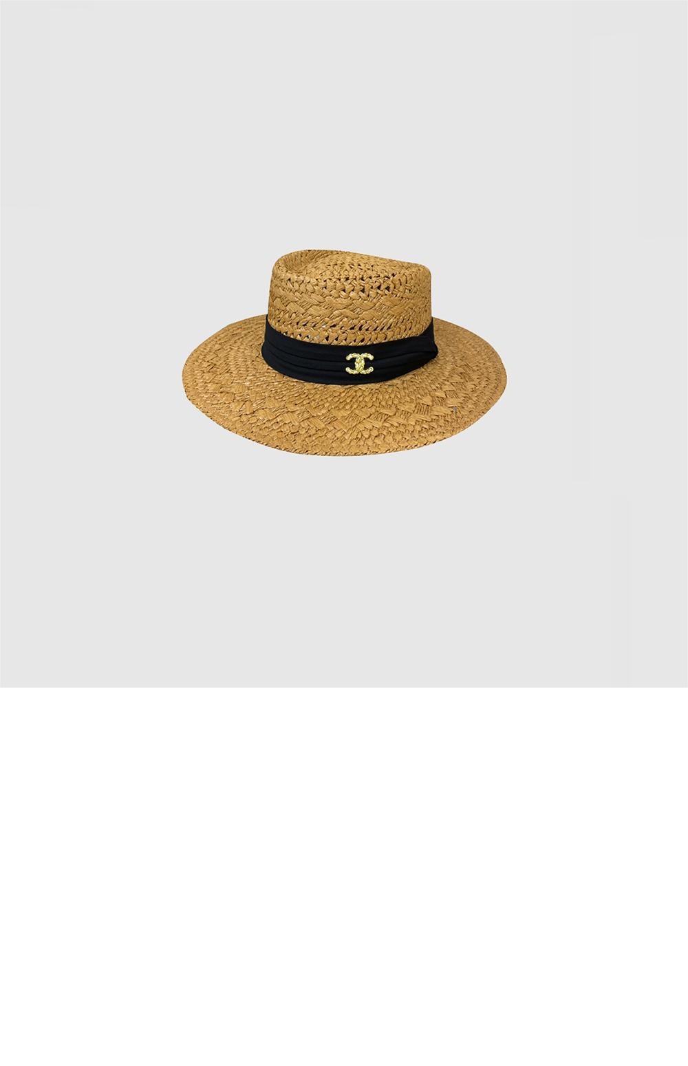 밀짚모자 선캡 AA6244 > 샤넬