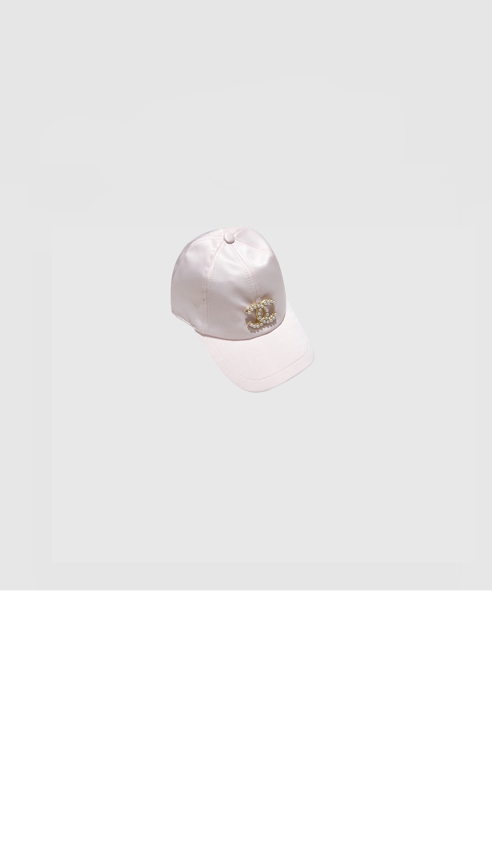 실크 새틴 베이스볼 캡 AA7134 > 샤넬
