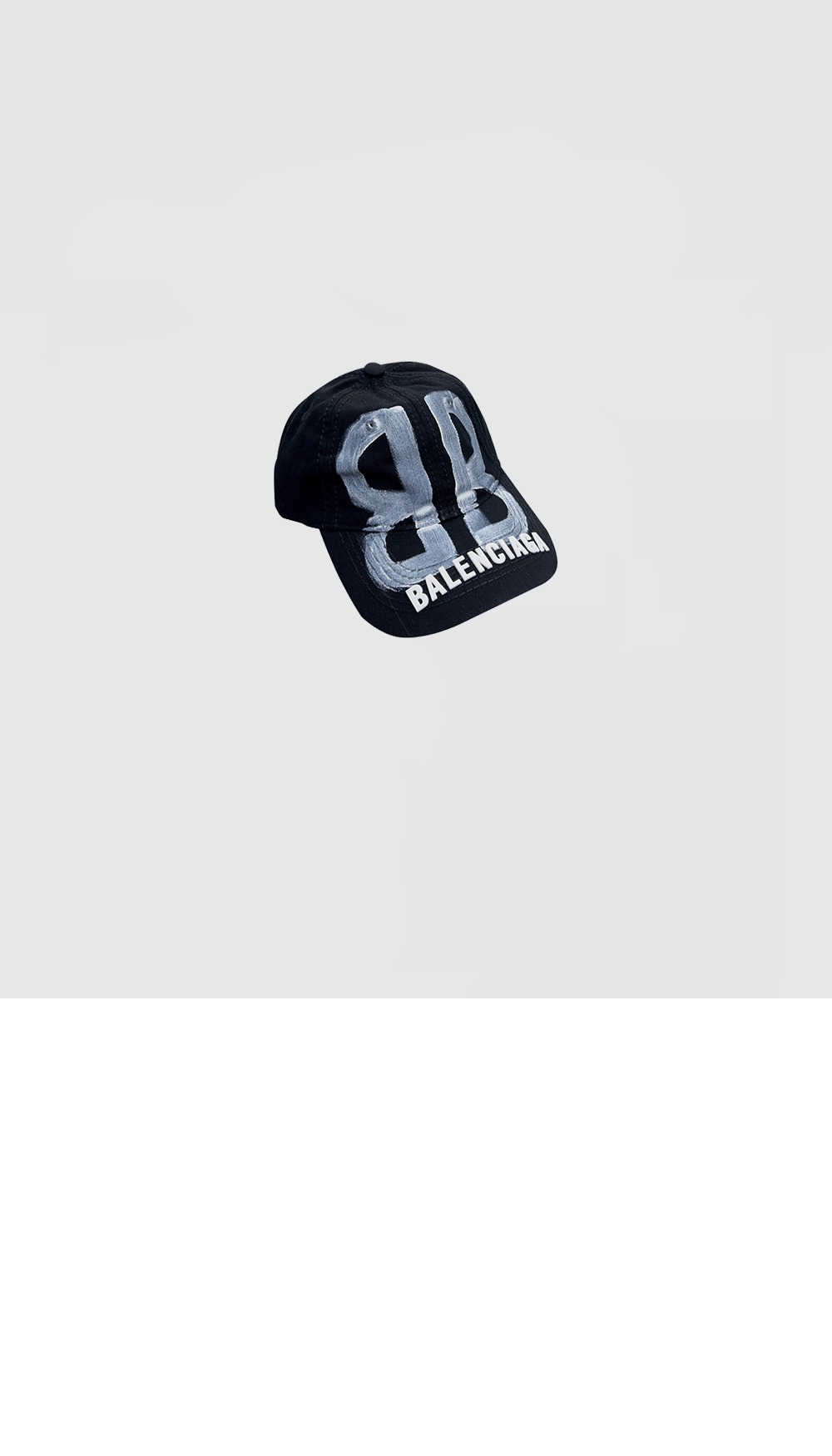 코튼 드릴 BB Sprayed 캡 673321 > 발렌시아가