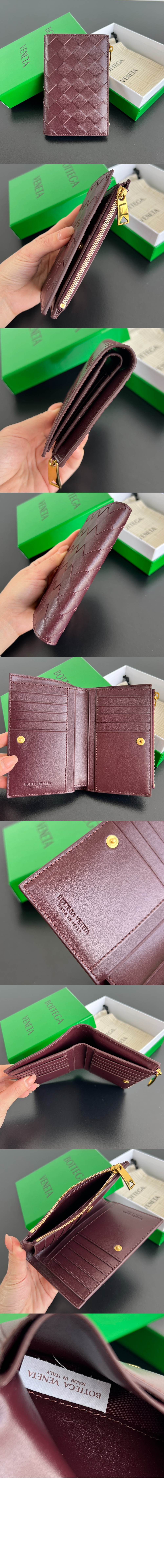 미디엄 인트레치아토 폴더형 지퍼 지갑 749940 > Intrecciato Card Case - 인트레치아토 카드지갑