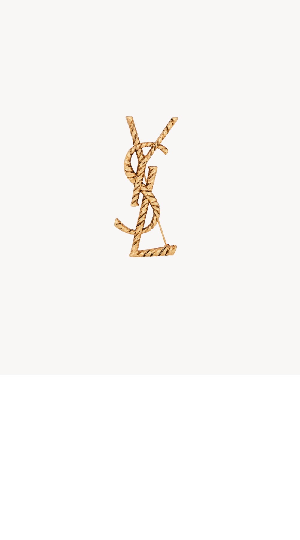 메탈 소재의 CASSANDRE YSL 브로치 652410 > 생로랑