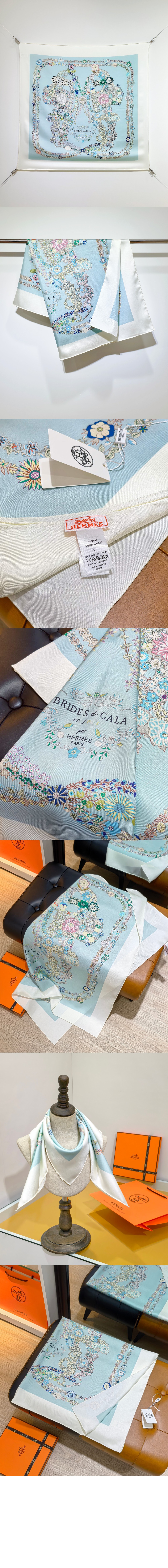 Brides de Gala en Fleurs 스카프 90 > 에르메스