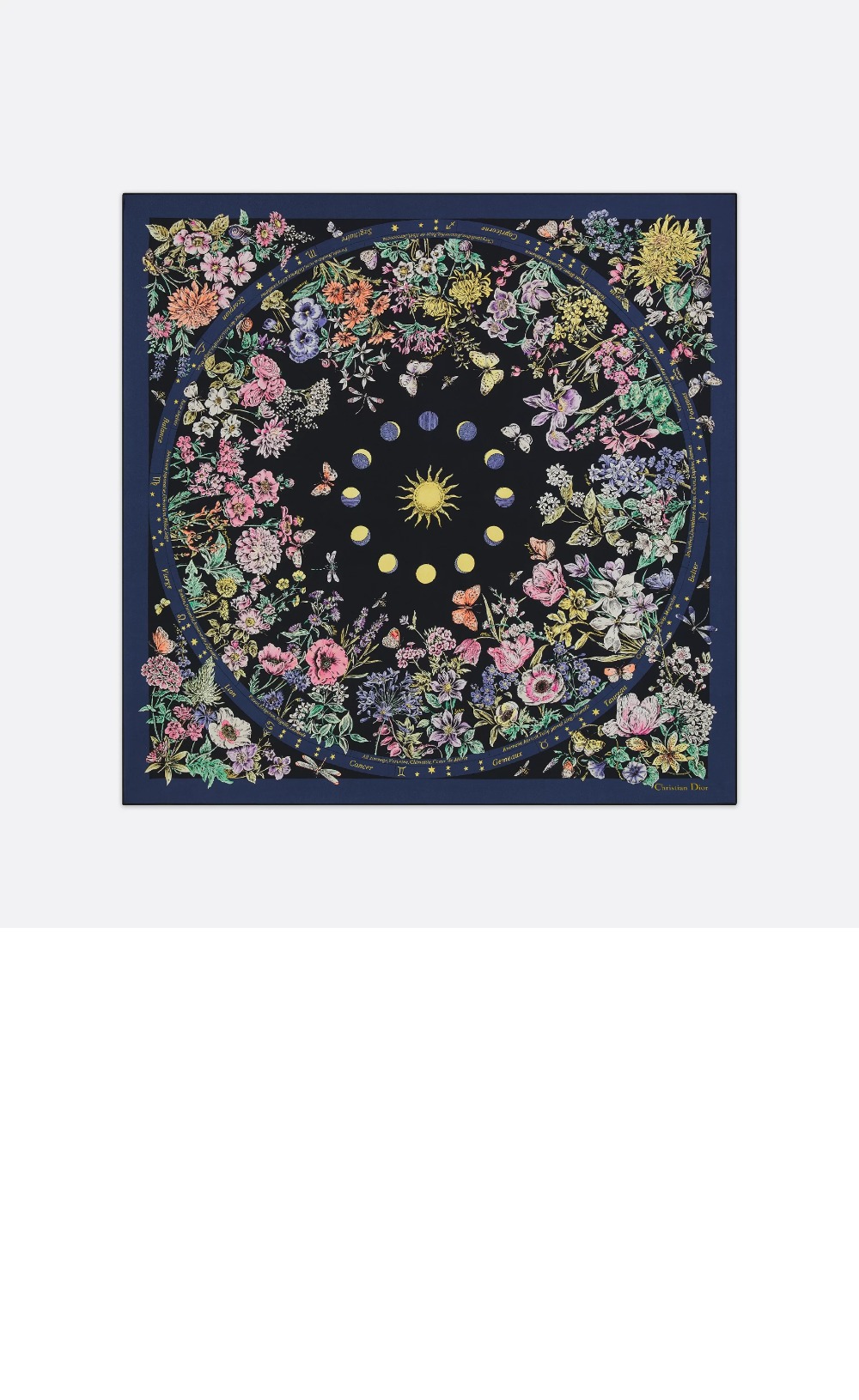 Astral Flowers 90 스퀘어 스카프 55FWC > 디올