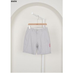 프** 남성 레드 패치 코튼 하프 팬츠