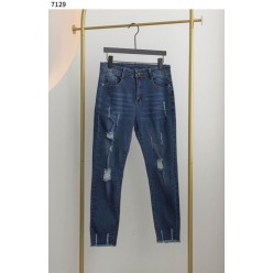 프** 수입고급 캣워싱 찢청 슬림 데님 팬츠