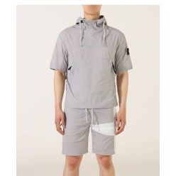 스* 수입고급 나일론 와펜 후드 시그니처 별 숏팬츠 SET