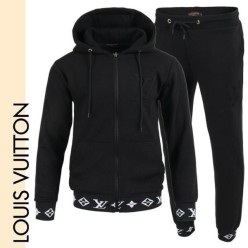 루* 엠보 로고 후드 집업 셋업