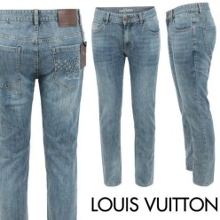 루* 모노그램 엠보 슬림 일자진