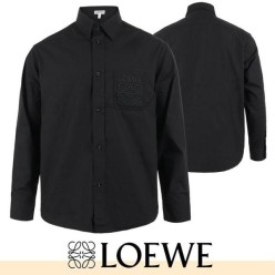 로** 아나그램 자수 세미 오버 셔츠