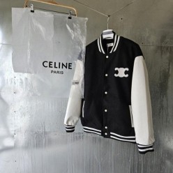 셀** 트리옹프 바시티 울 레더 테디 자켓