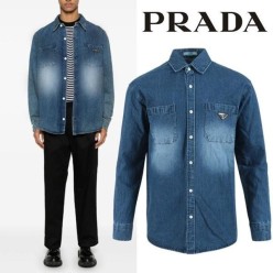 프** 클래식 투포켓 트라이앵글 워싱 데님셔츠