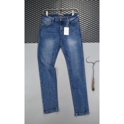 보** 로고 패치 워싱스판 데님진 수입풀