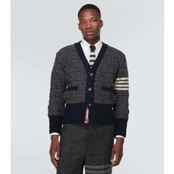 톰* 모헤어 트위드 4바 클래식 브이넥 가디건수입고퀄