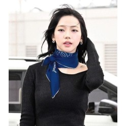 샤* ART 악세사리 블루 사각 스카프