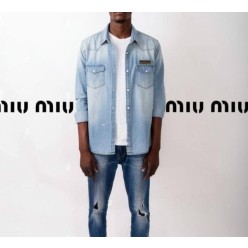 미*** 클래식 시그니쳐 워싱 연청데님셔츠