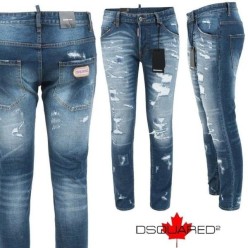 디**** DSQ 패치 데미지 디스 슬림 일자진