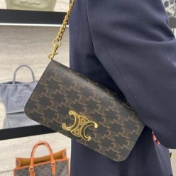 셀** 고급 멀티포쉐트 트리오페 캔버스 체인 숄더백