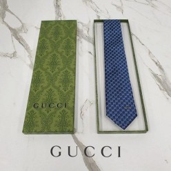 구* GG 패턴 실크 자카드 타이 744