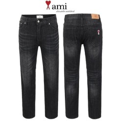 아* 블랙 미디움 테이퍼드 팬츠