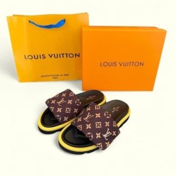 루* 스틸로고 뮬 모노그램 (브라운)