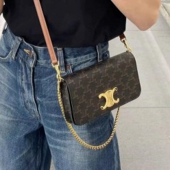 셀** 고급 멀티포쉐트 트리오페 캔버스 체인 숄더백