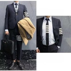 톰* 4바 스트라이프 넥타이