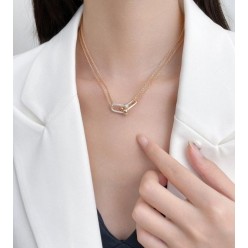 티** 하드웨어 더블링크 펜던트 목걸이수입최고급