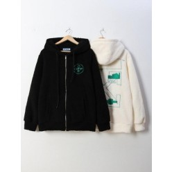 오* 양털집업후드