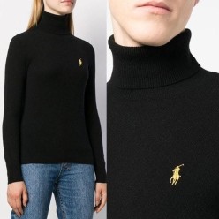 폴* 랄프로렌 골드로고 터틀넥니트