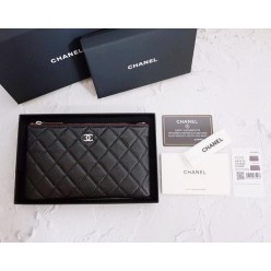 샤* 고급 박스 캐비어 파우치 클러치 은장 스몰