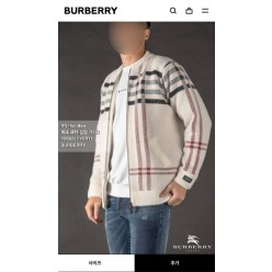 버** 체크 패턴 집업 가디건