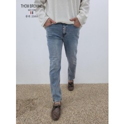 톰* 슬림 일자 데님워싱 청바지