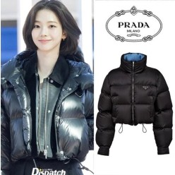 프** 크롭 카리나 덕다운 패딩