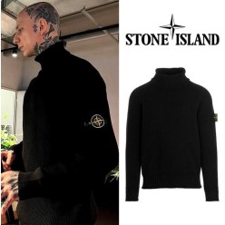 스* 패치 커플 울니트 터틀넥