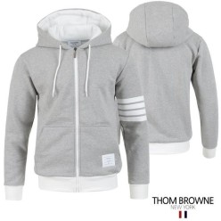 톰* 4바 배색 후드집업