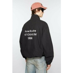 아** 백로고 워싱 자켓