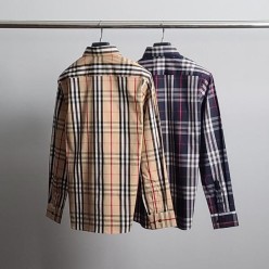 버** 베이직 체크 셔츠