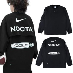 나** x 드레이크 녹타 골프 크루넥 탑 (블랙)