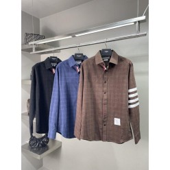 톰* 체크 사선 셔츠