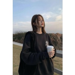 크* 십자가 레터링 자수 워싱 맨투맨 수입최고급(남녀공용)