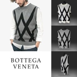 보** 사선 니트 조끼