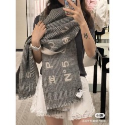 샤* CC 양면 로고 캐시미어 스톨머플러