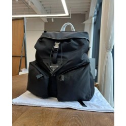 프** 리나일론 가죽 백팩