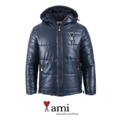 아* 로고 패치 후드 패딩