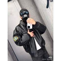 발**** 패치 에코레더자켓