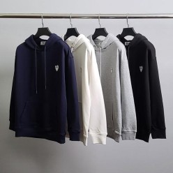 꼼* 화이트와펜 코튼 후드티