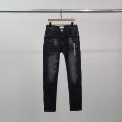 생** 레터링 융기모 흑 청바지