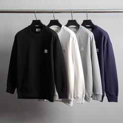 아** 화이트와펜 코튼 맨투맨