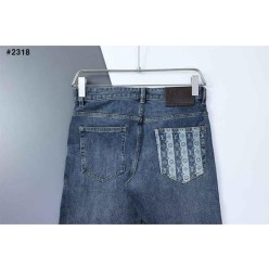 루* 스트라이프 로고 데님진